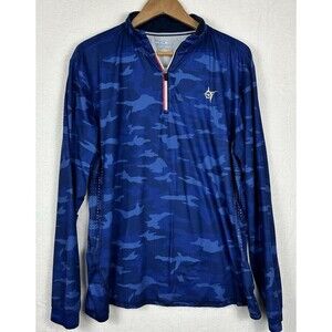 White‎ Water Blue Camo Performance 1/4 Zip Ventilated Silicone Sleeve Grips XL